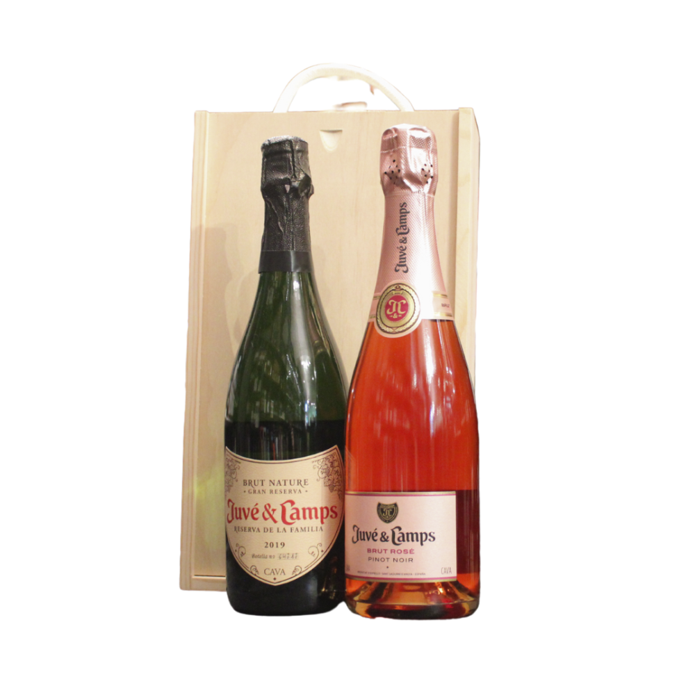 2 Bottle Juve Y Camps Wooden Gift Set