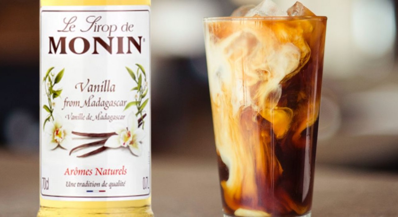 Iced Vanilla Latte Recipe with Monin Vanilla Syrup