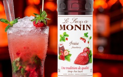 Strawberry Mojito Mocktail with Monin Strawberry Syrup