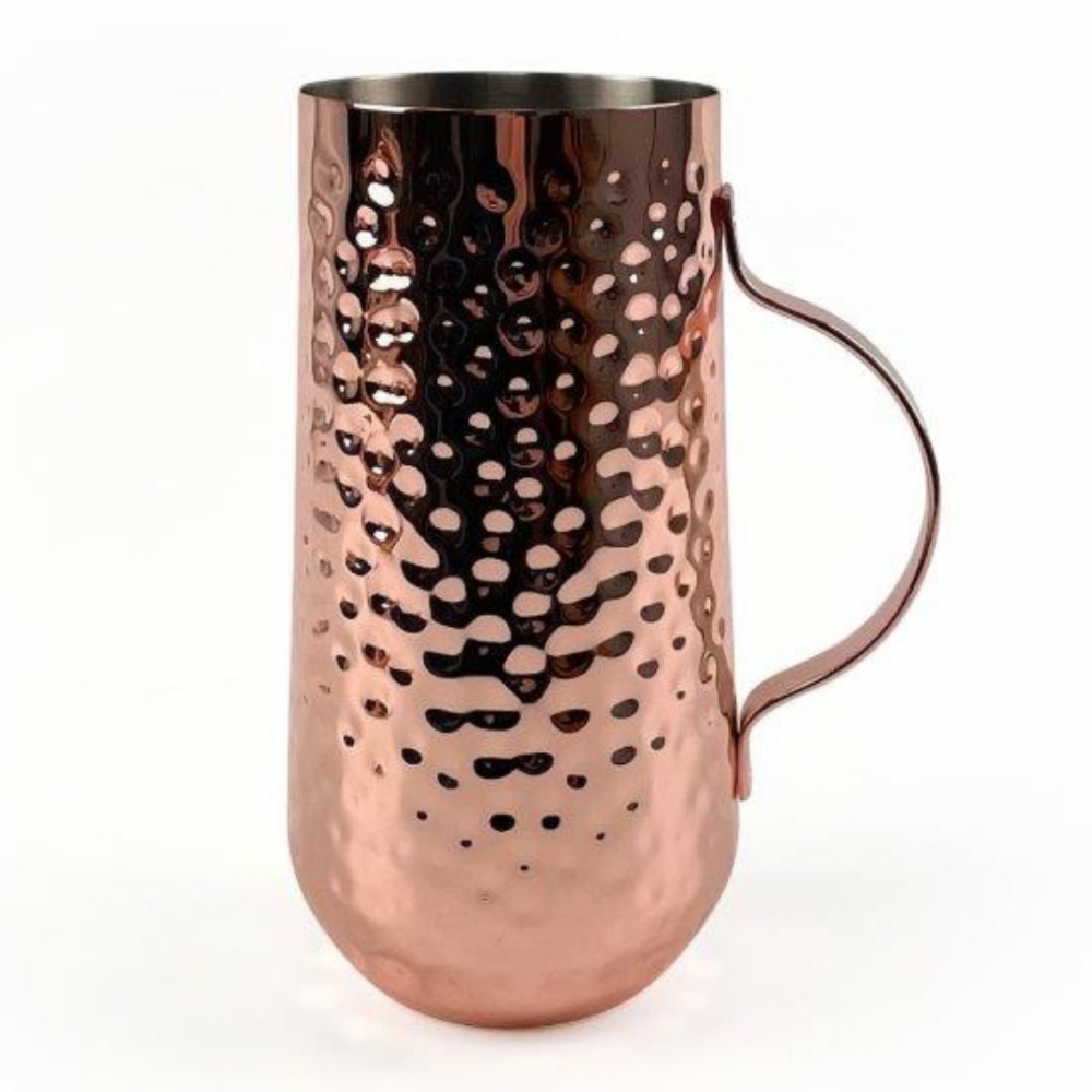 Copper Plated Tall Hammered Mug 3981
