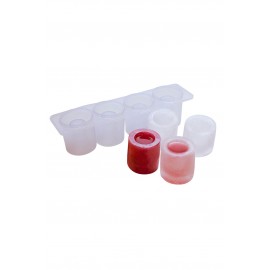 4 Cavity Silicone Shot Glass Mould - Clear (3352)