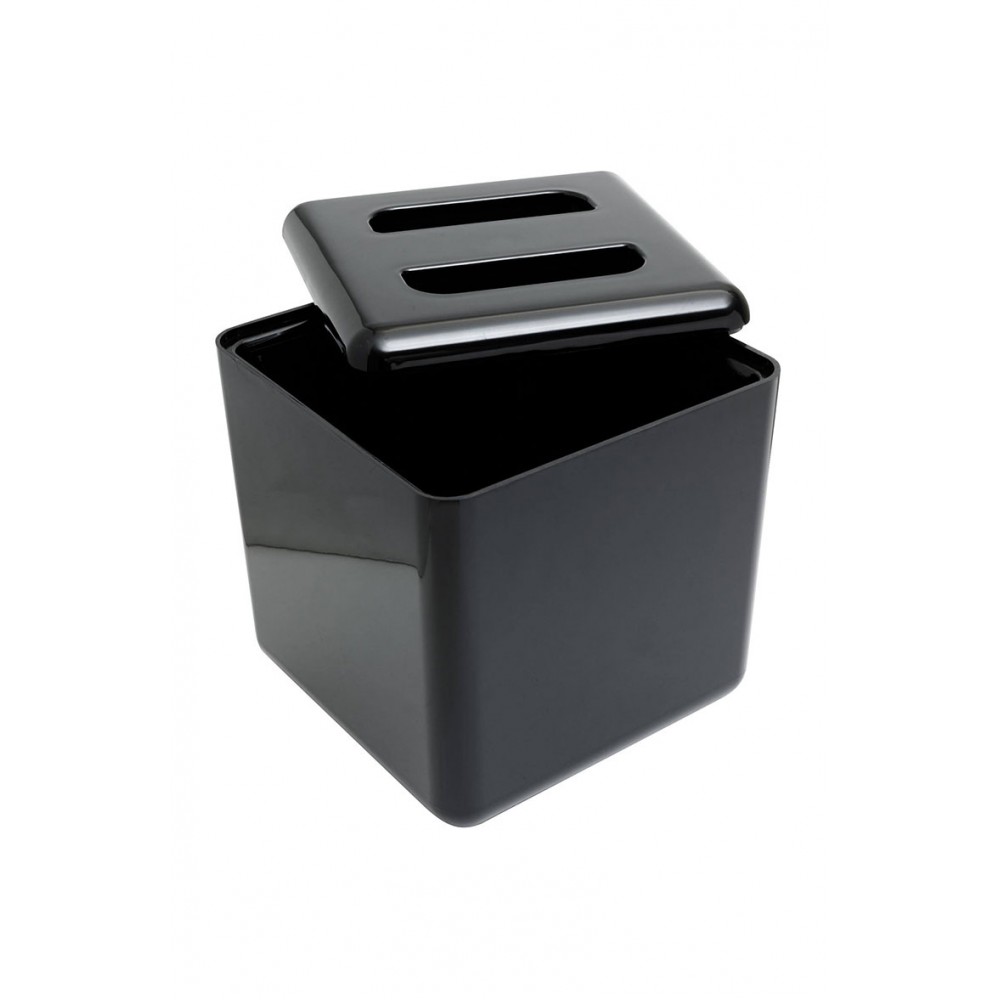 Insulated Square Ice Bucket Black 7pt (3501)