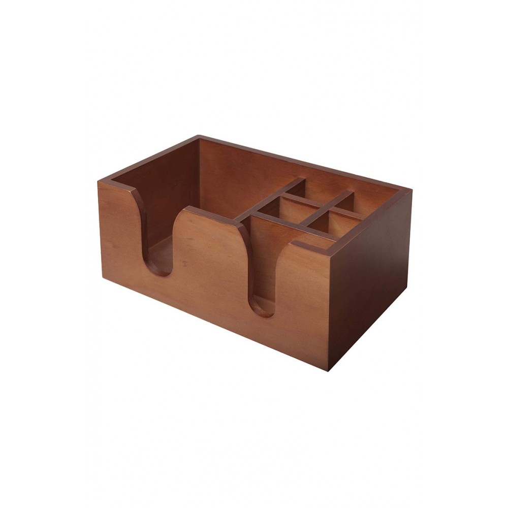 Wooden Bar Caddy - Walnut Effect (3542)