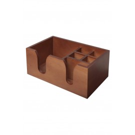 Wooden Bar Caddy - Walnut Effect (3542)