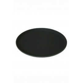 Round Black  Non Slip Tray 11 Inch