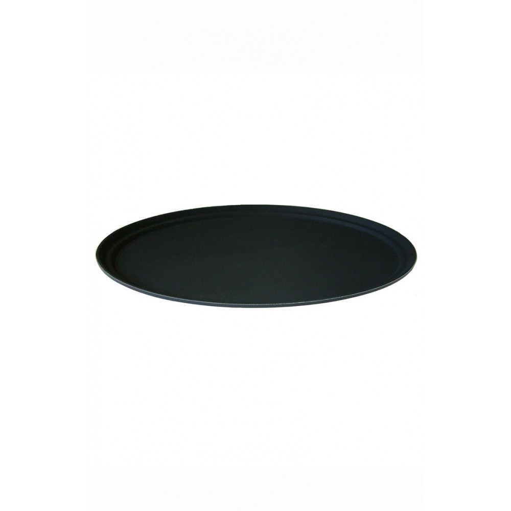 Oval Black Non Slip Tray 22x27 Inch