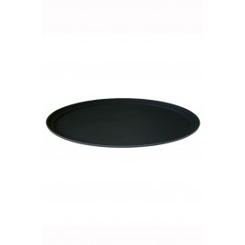 Oval Black Non Slip Tray 22x27 Inch