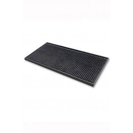 Bar Mat Rubber Mini Black 6x12 Inch