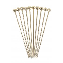 Ball Garnish Pick Gold Plated Pk10 (3732)