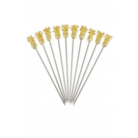 Pineapple Garnish Pick Gold Plated Pk10 (3734)
