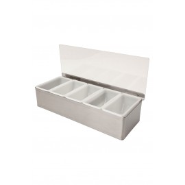 5 Part Stainless Steel Condiment Holder (3762)