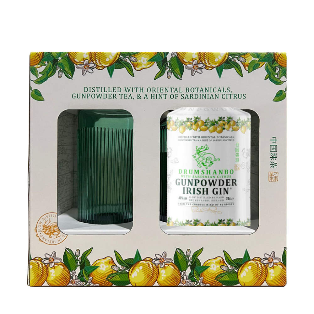 Drumshanbo Gunpowder Sardinian Citrus Gin Ceramic Glass Pack