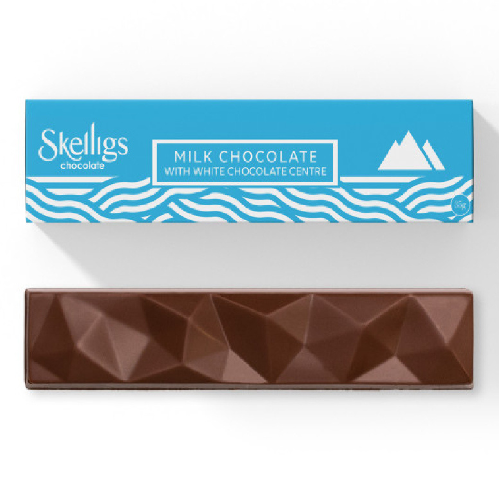 Skelligs Milk Chocolate Bar With White Chocolate Filling 35g