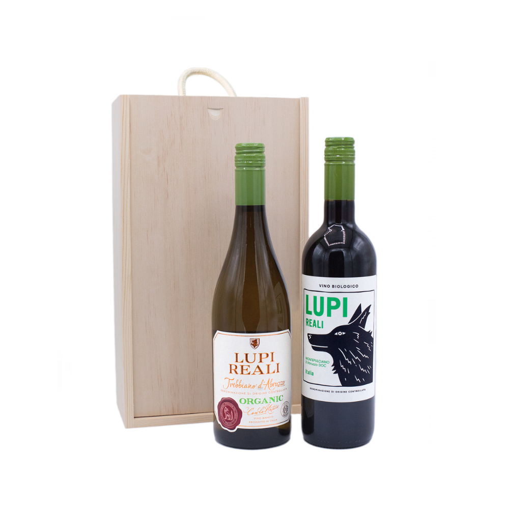 Two Bottle Lupi Wood Gift Set